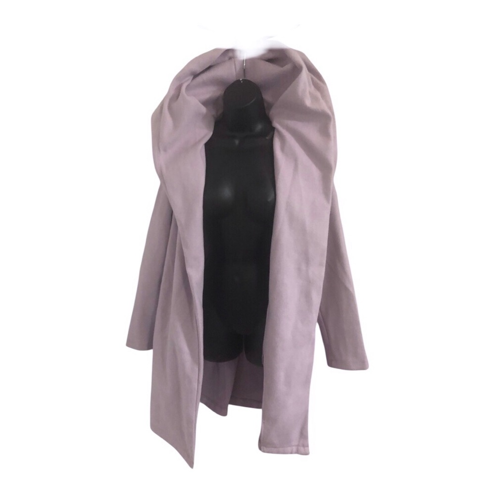 Haute monde lilac light purple oversized hood belted coat size large‎ brand new